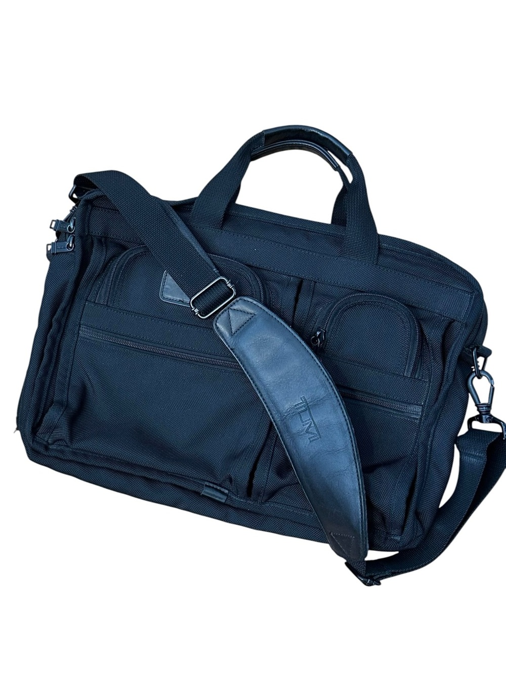 Tumi Alpha Large 16” Expandable Briefcase Travel Bag Ballistic Nylon Black